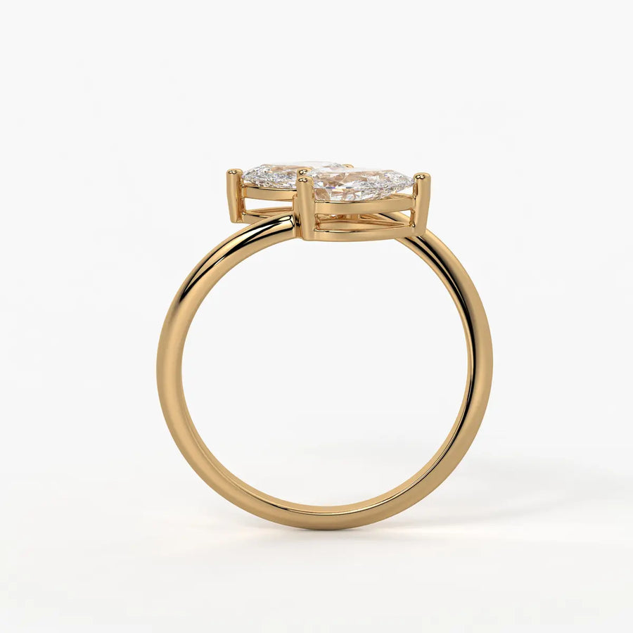 Nyra Twin Pear Bypass Wrap Ring