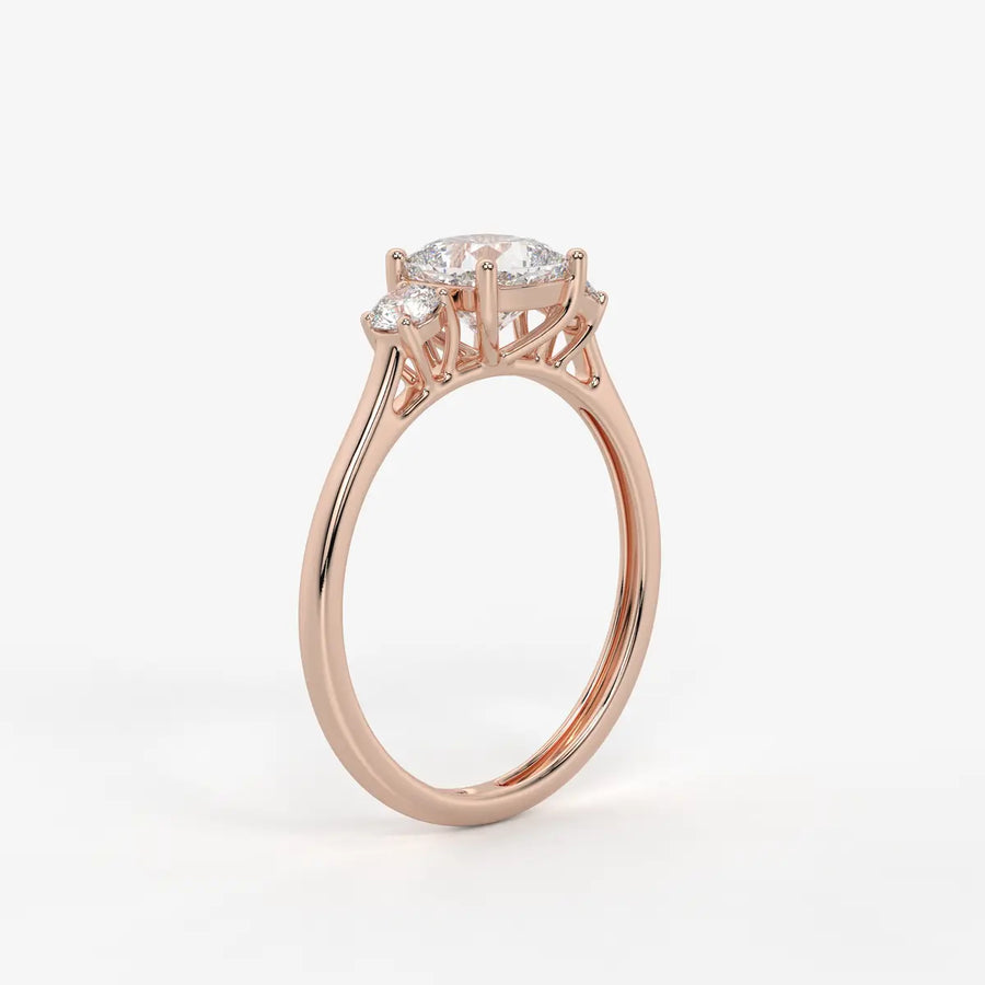Elysian Cushion Grace Trio Ring