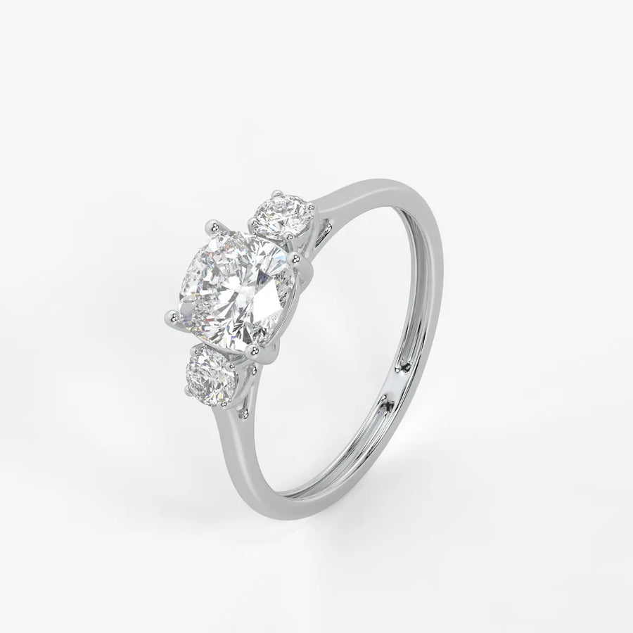 Elysian Cushion Grace Trio Ring