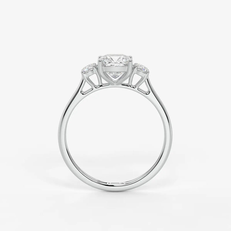 Elysian Cushion Grace Trio Ring