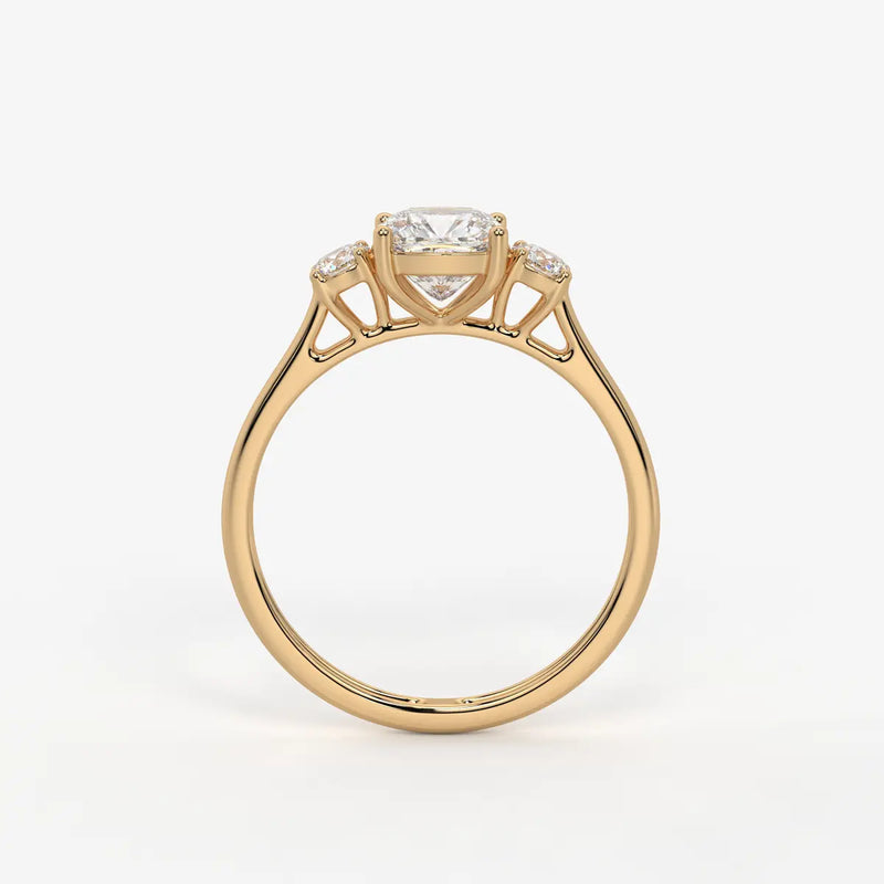 Elysian Cushion Grace Trio Ring