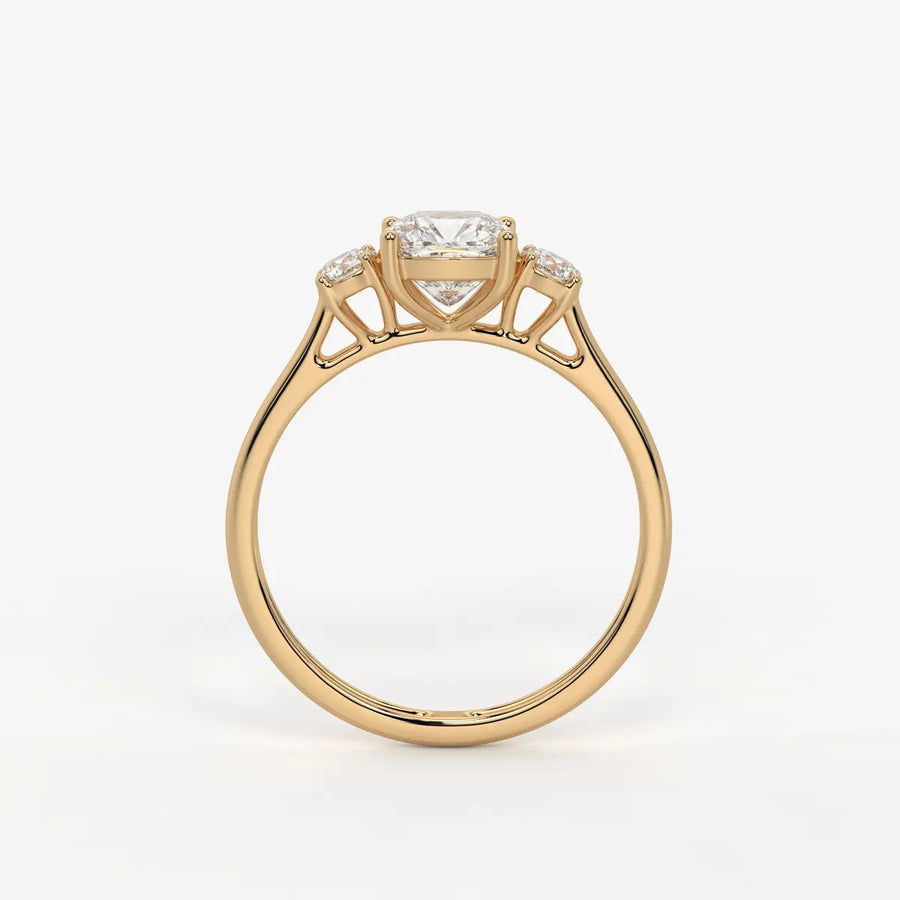 Elysian Cushion Grace Trio Ring