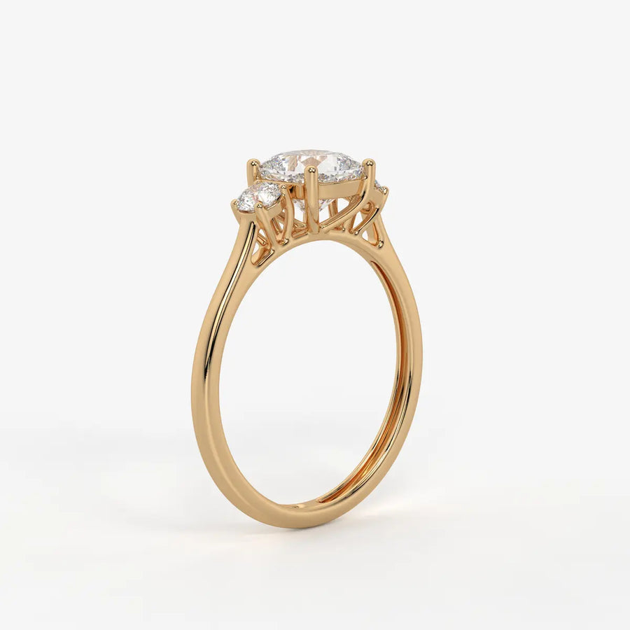 Elysian Cushion Grace Trio Ring