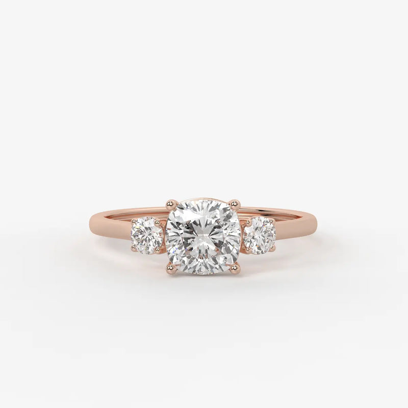 Elysian Cushion Grace Trio Ring