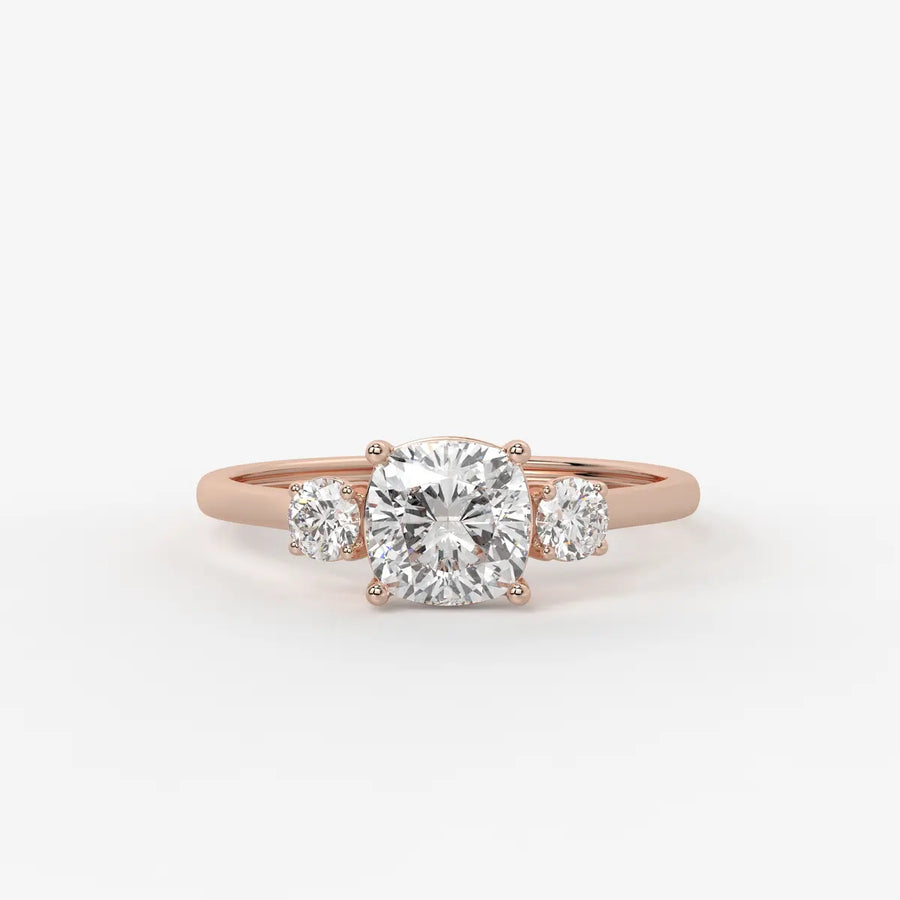 Elysian Cushion Grace Trio Ring