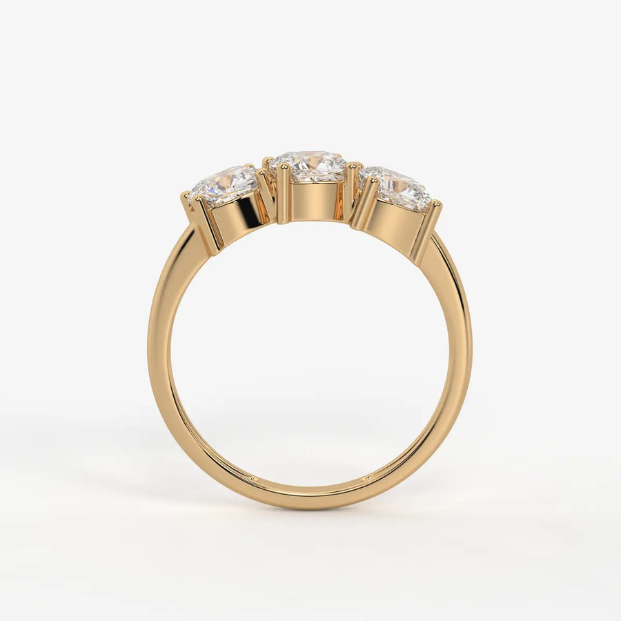 Cushira Trio Radiance Diamond Statement Ring