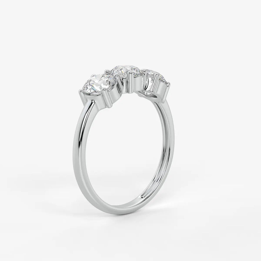 Triara Brilliance Round Diamond Trilogy Ring