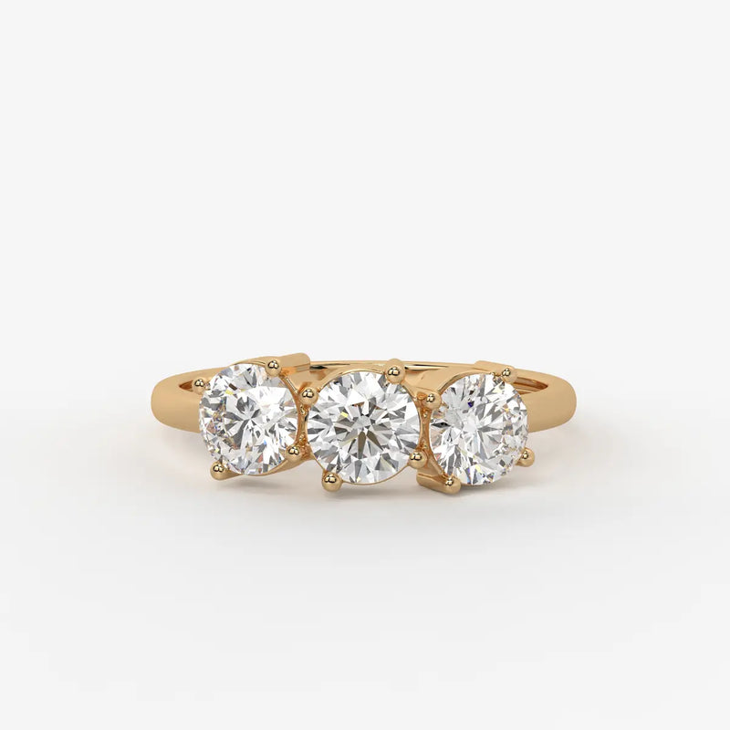 Triara Brilliance Round Diamond Trilogy Ring