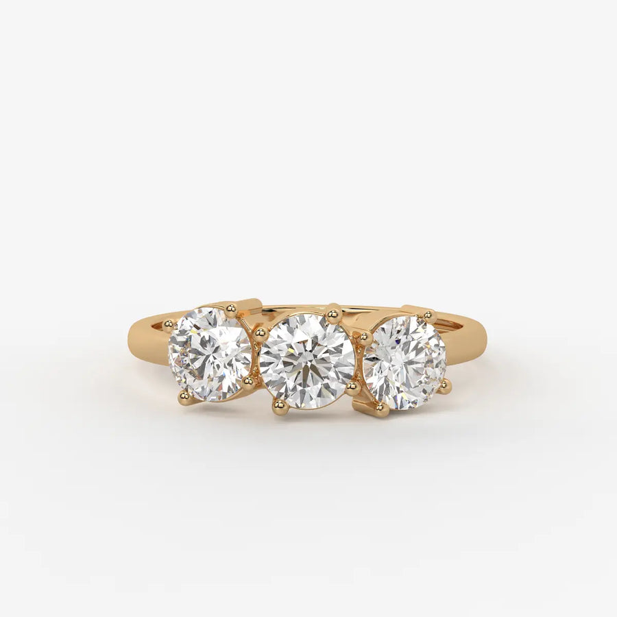 Triara Brilliance Round Diamond Trilogy Ring