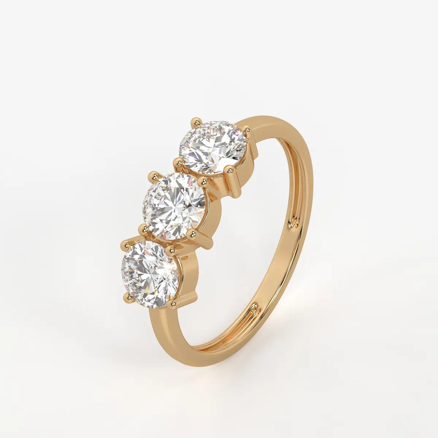 Triara Brilliance Round Diamond Trilogy Ring