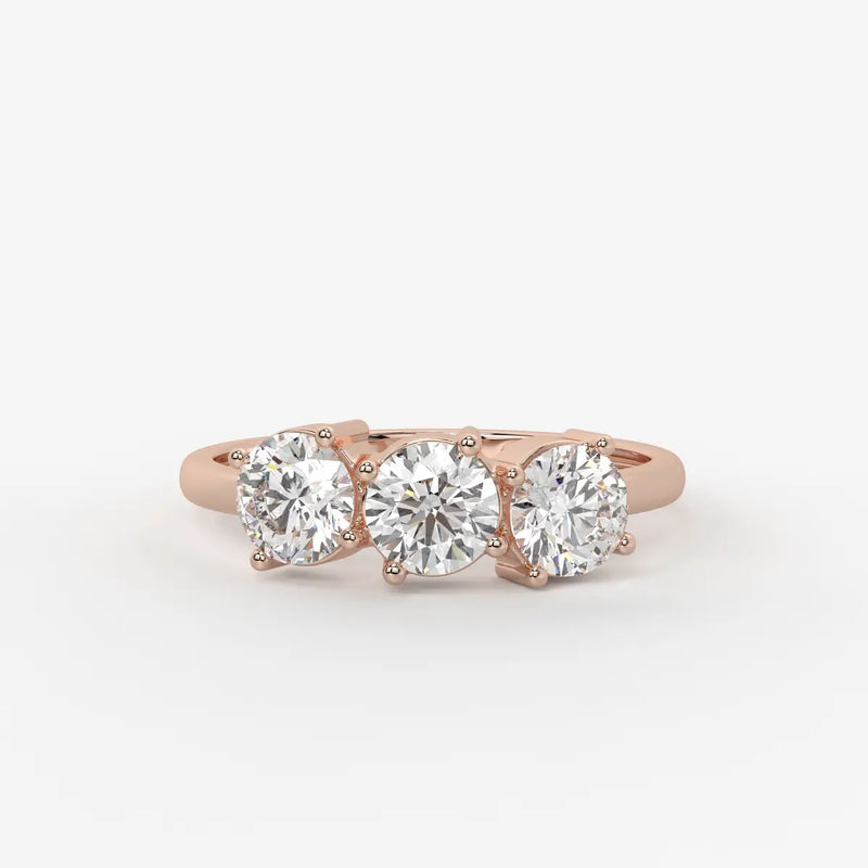 Triara Brilliance Round Diamond Trilogy Ring