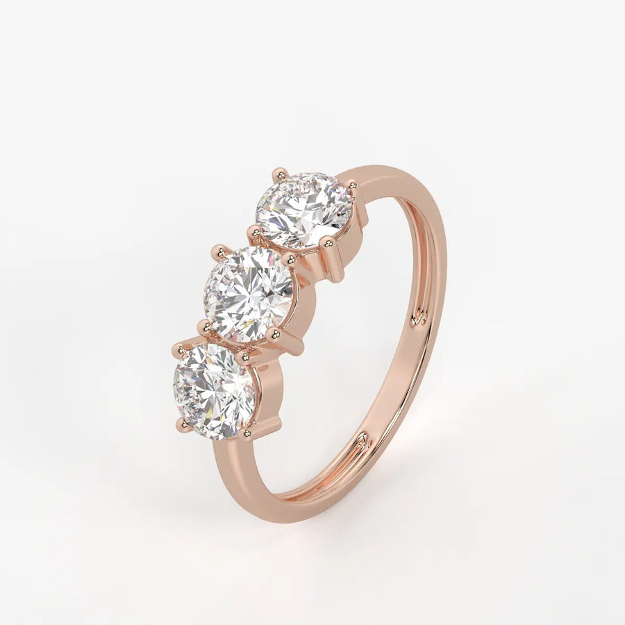 Triara Brilliance Round Diamond Trilogy Ring