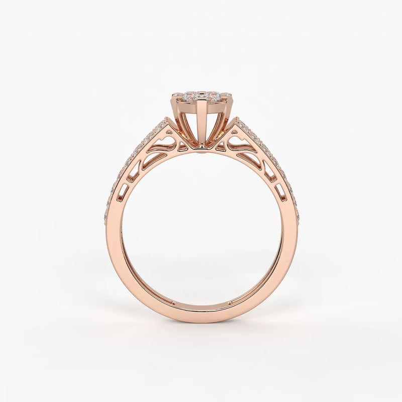 Lunara Petal Cluster Diamond Ring
