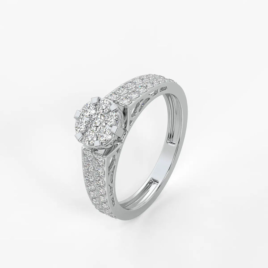 Lunara Petal Cluster Diamond Ring