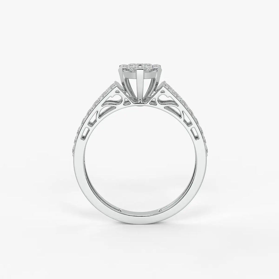 Lunara Petal Cluster Diamond Ring