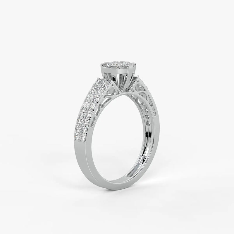 Lunara Petal Cluster Diamond Ring