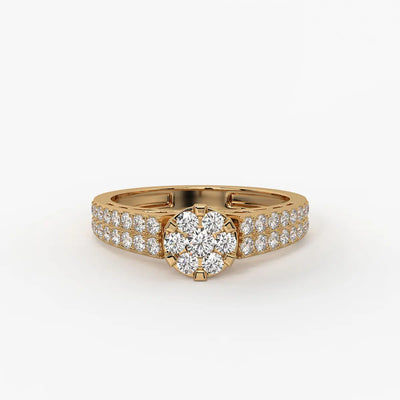Lunara Petal Cluster Diamond Ring
