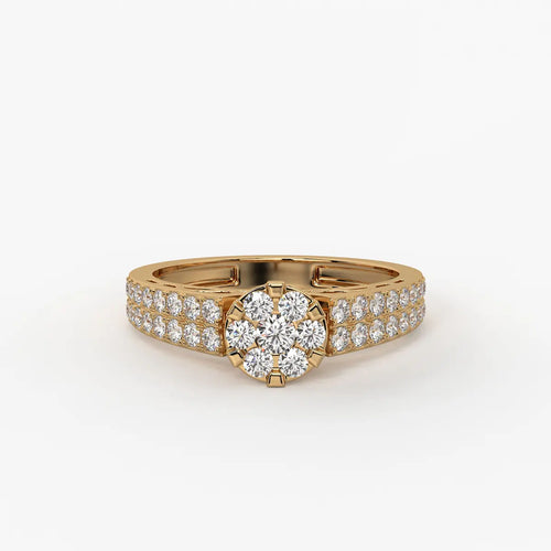 Lunara Petal Cluster Diamond Ring