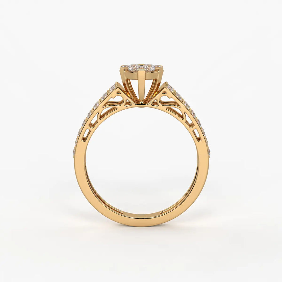 Lunara Petal Cluster Diamond Ring