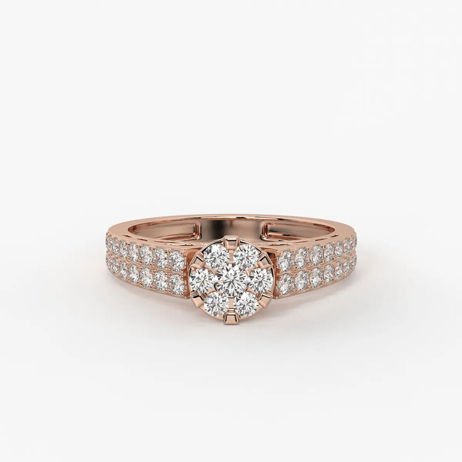 Lunara Petal Cluster Diamond Ring