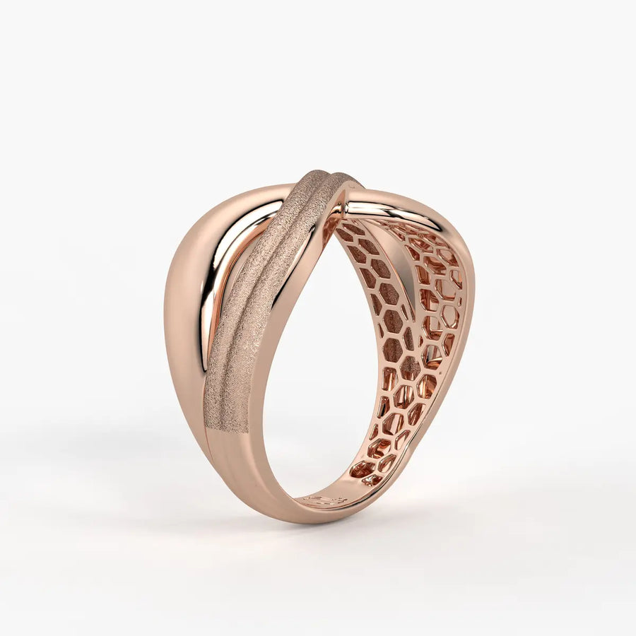 Triple Groove Band Ladies Ring