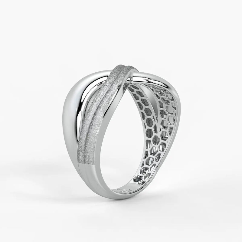 Triple Groove Band Ladies Ring