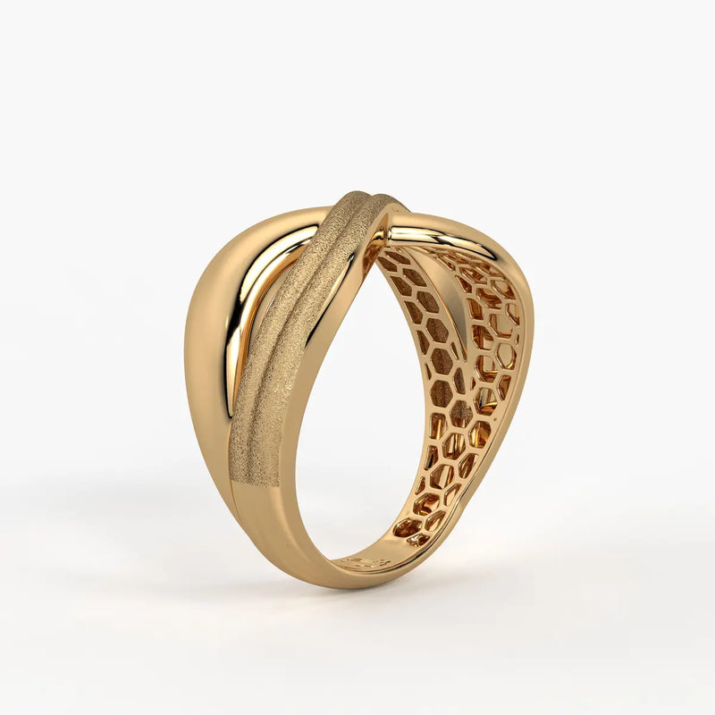 Triple Groove Band Ladies Ring
