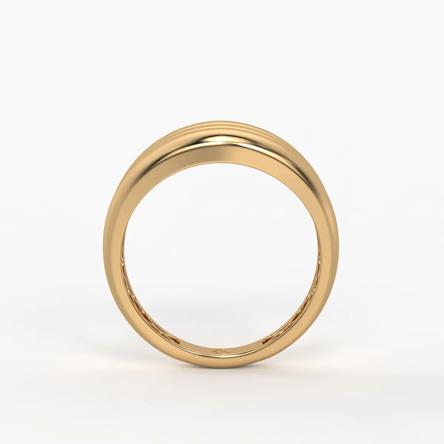 Rounded Triple Band Ladies Ring