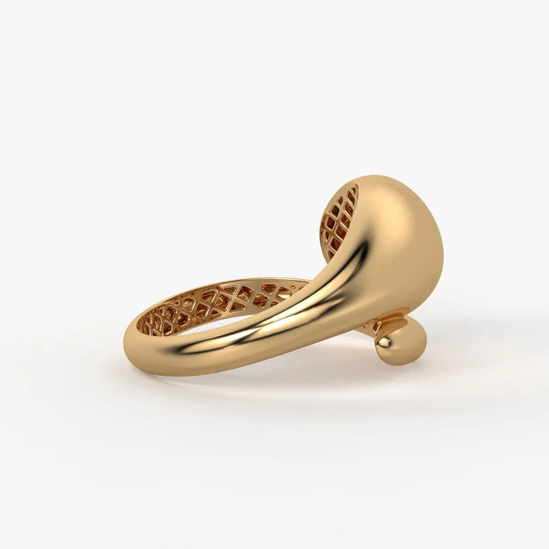 Fluid Shell Statement Ladies Ring
