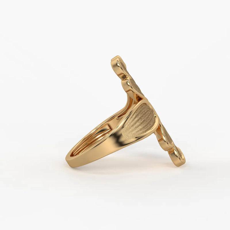 Leaf Bloom Statement Ladies Ring
