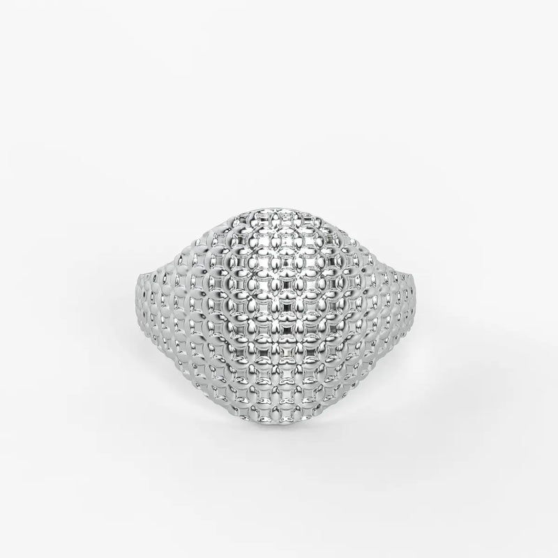 Hammered Dome Statement Ladies Ring