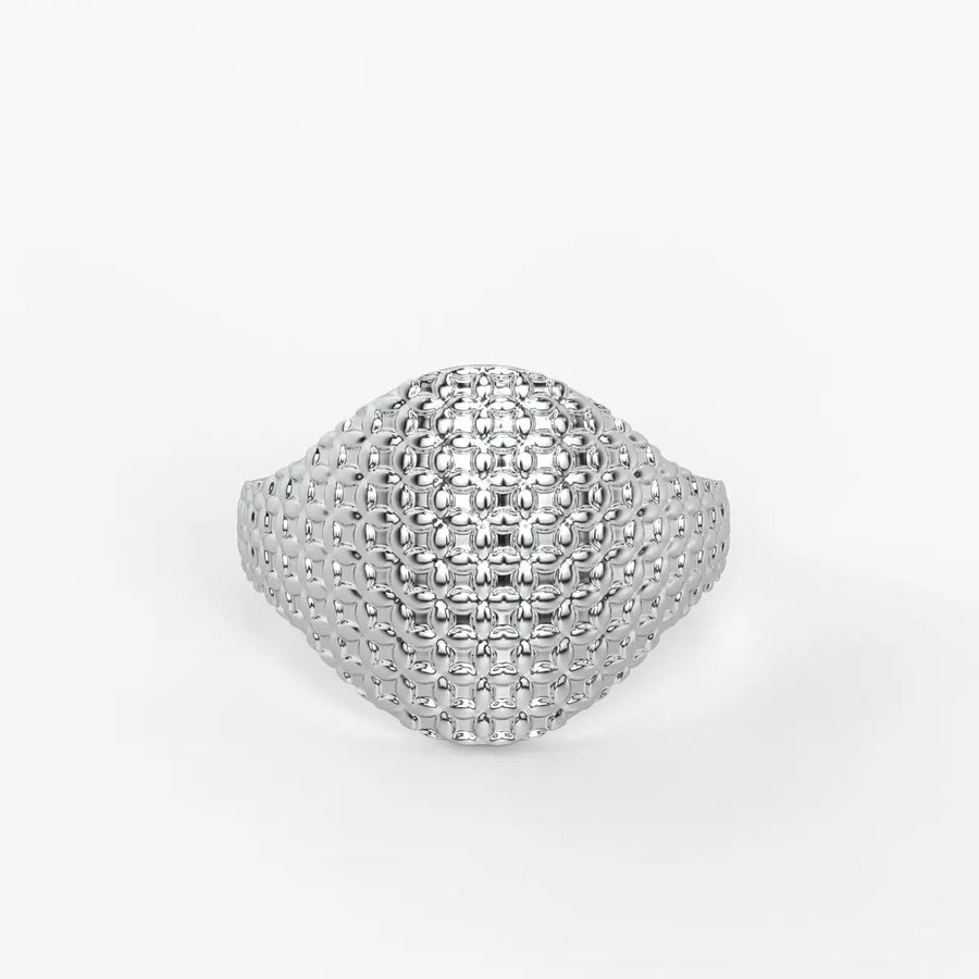 Hammered Dome Statement Ladies Ring