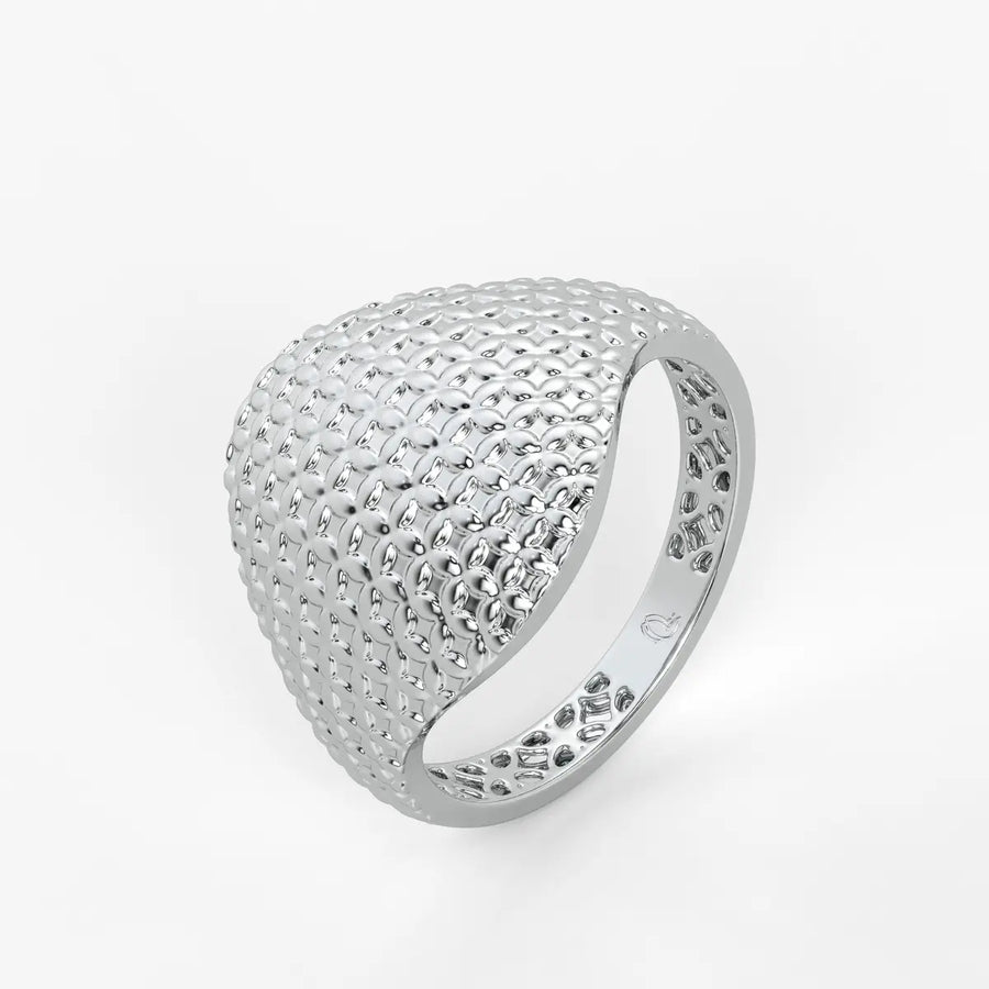 Hammered Dome Statement Ladies Ring