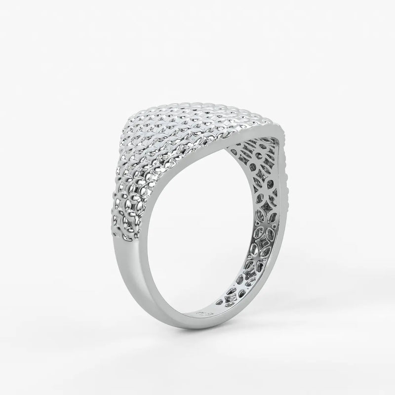 Hammered Dome Statement Ladies Ring