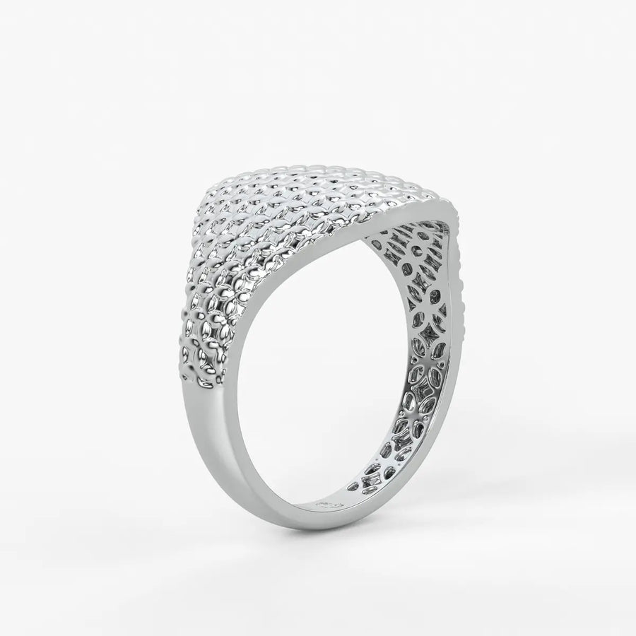 Hammered Dome Statement Ladies Ring