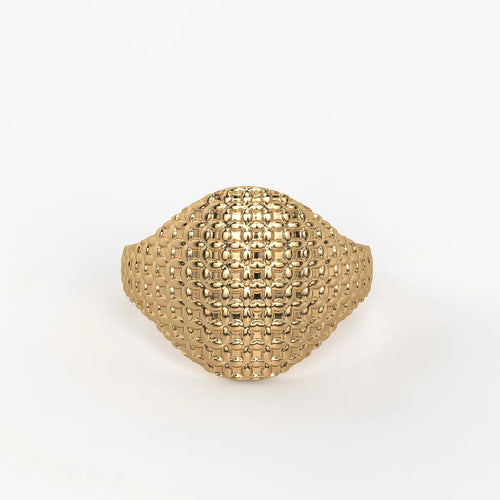 Hammered Dome Statement Ladies Ring