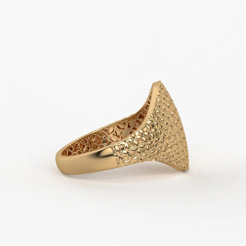 Hammered Dome Statement Ladies Ring