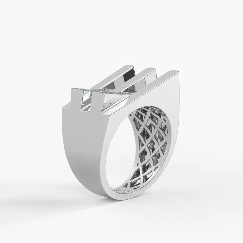Flowing Wave Statement Ladies Ring