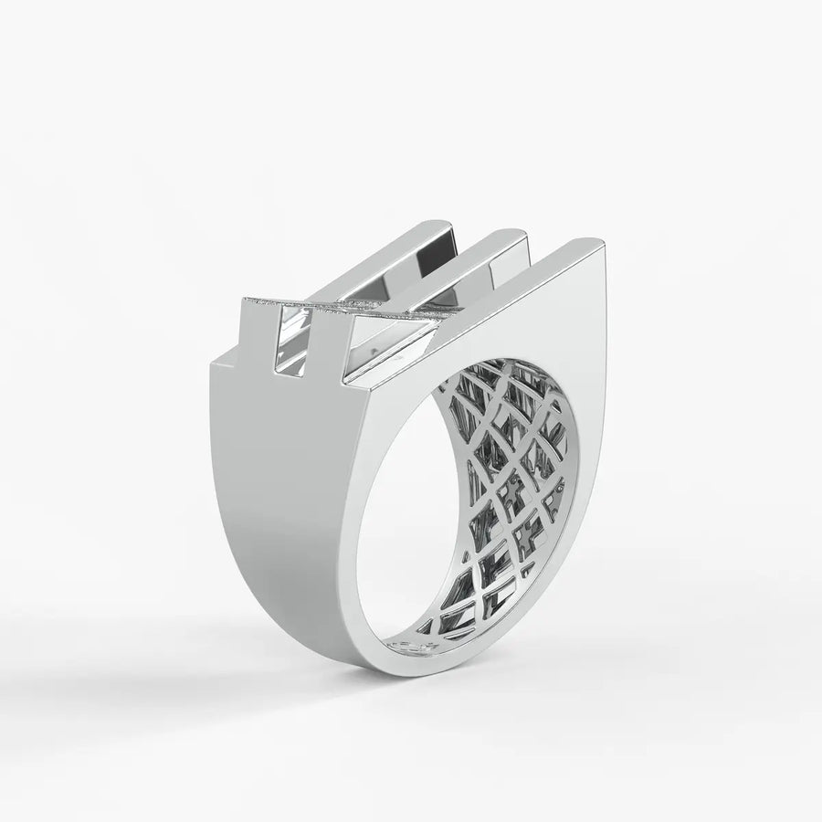Flowing Wave Statement Ladies Ring