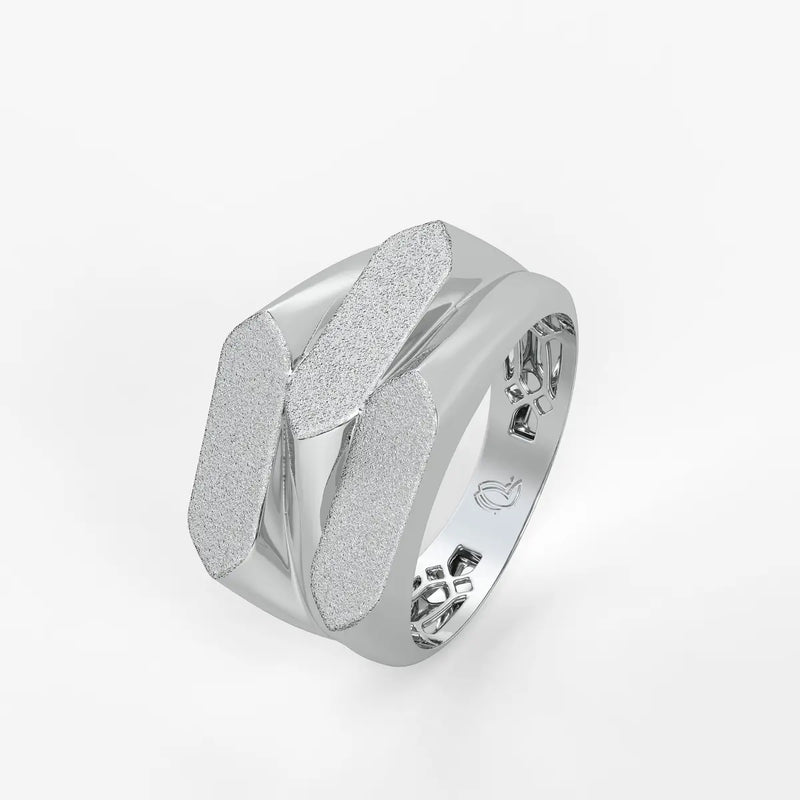 Textured Panel Statement Ladies Ring