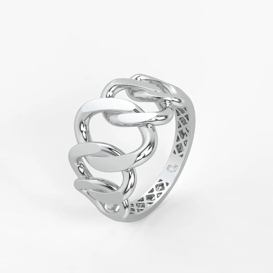 Curb Chain Statement Ladies Ring