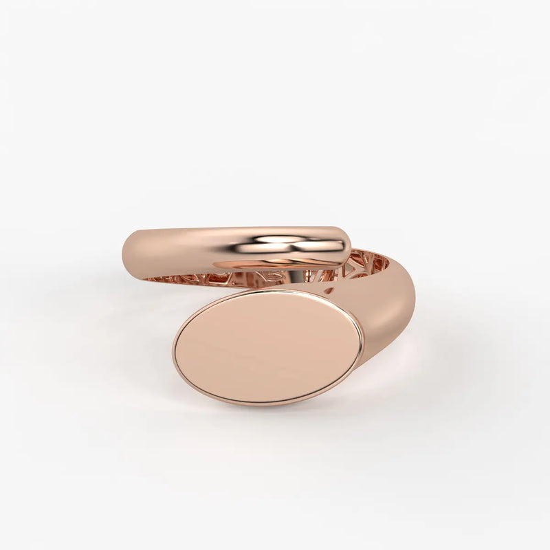 Oval Disc Statement Ladies Ring