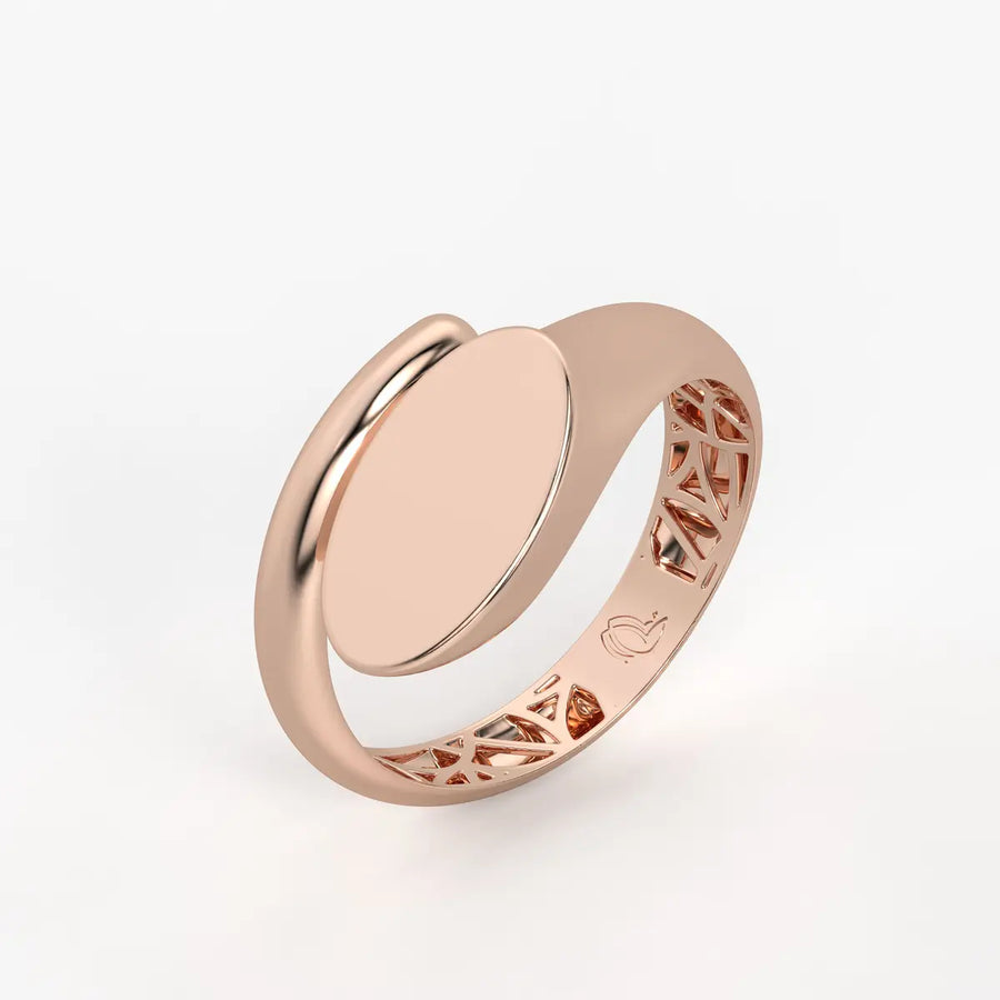 Oval Disc Statement Ladies Ring