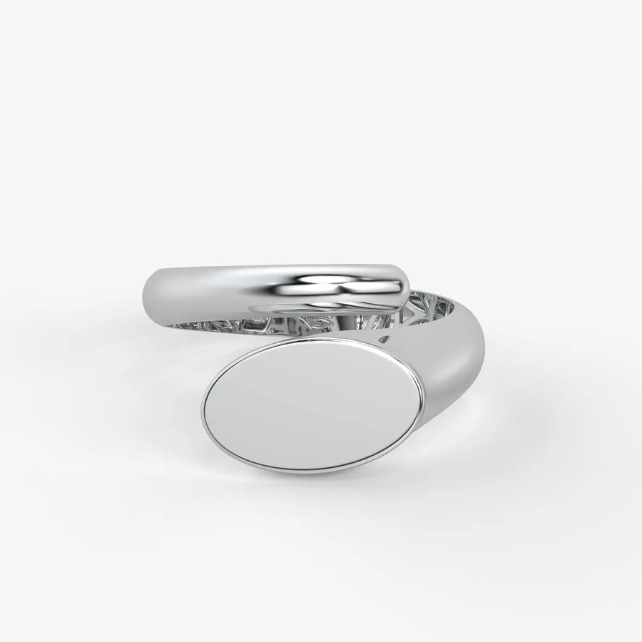 Oval Disc Statement Ladies Ring