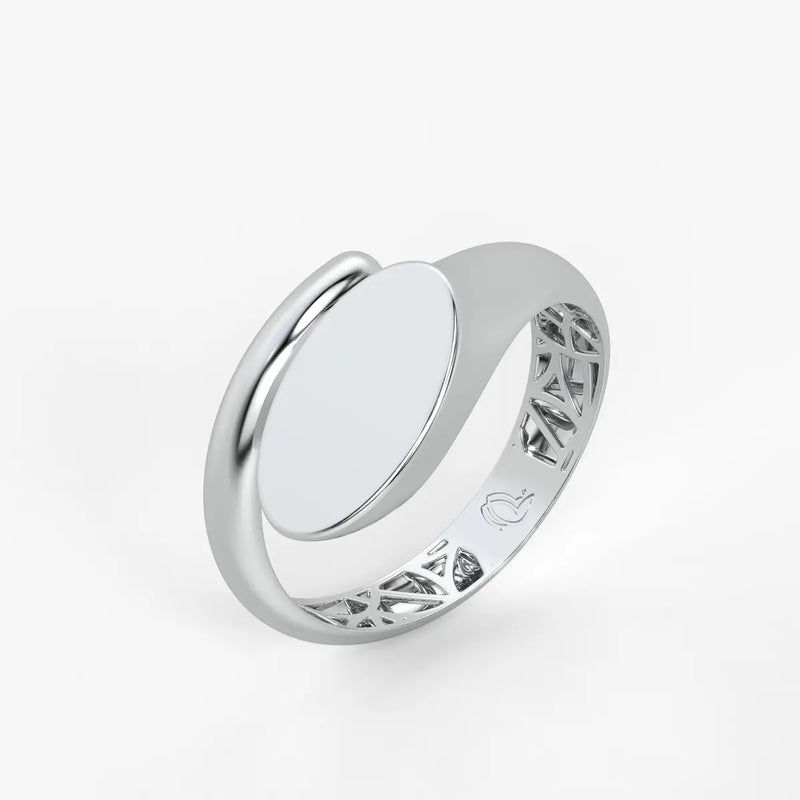 Oval Disc Statement Ladies Ring