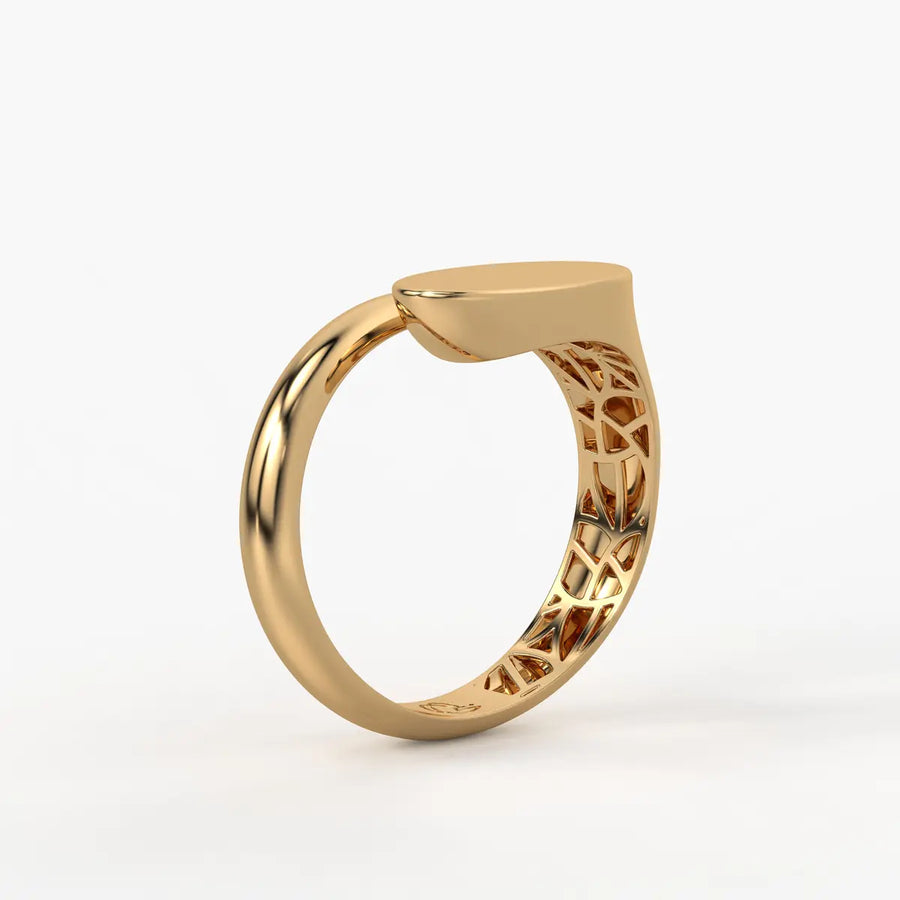 Oval Disc Statement Ladies Ring