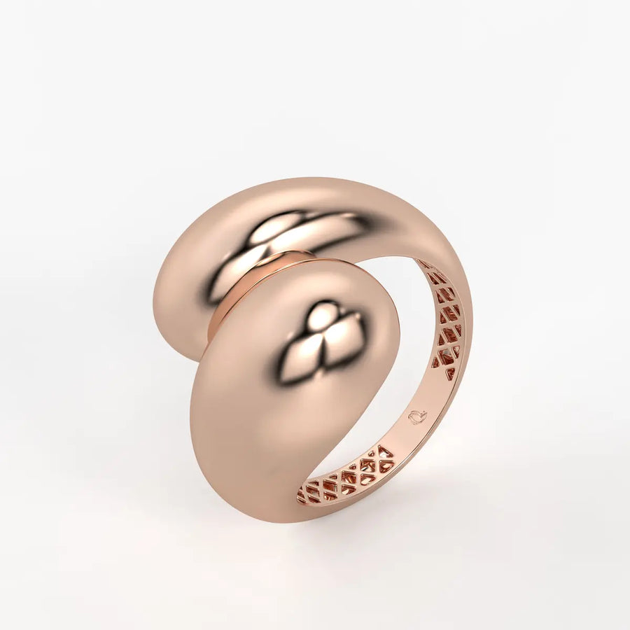 Double Disc Wrap Ladies Ring