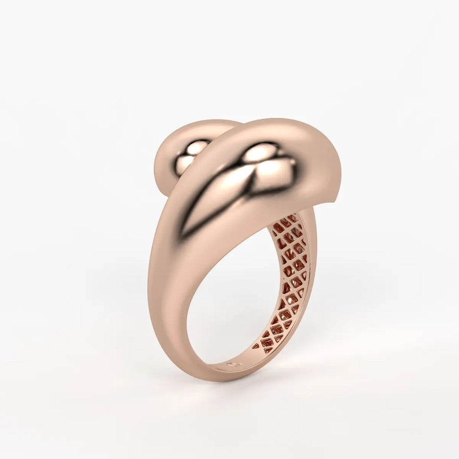 Double Disc Wrap Ladies Ring