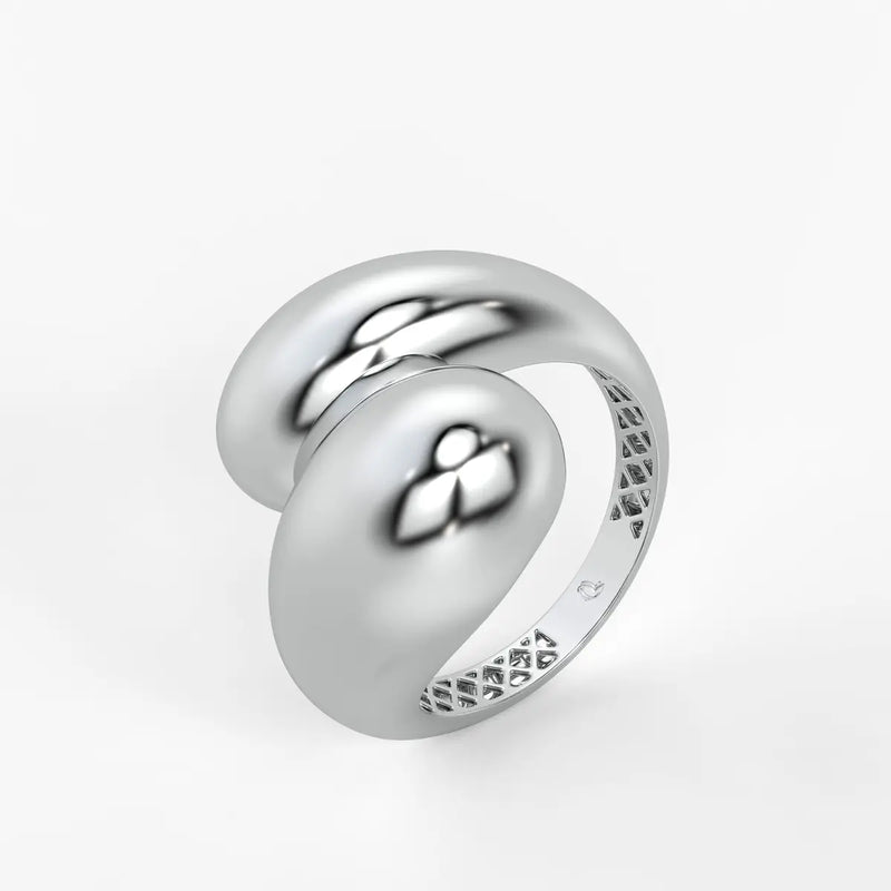 Double Disc Wrap Ladies Ring
