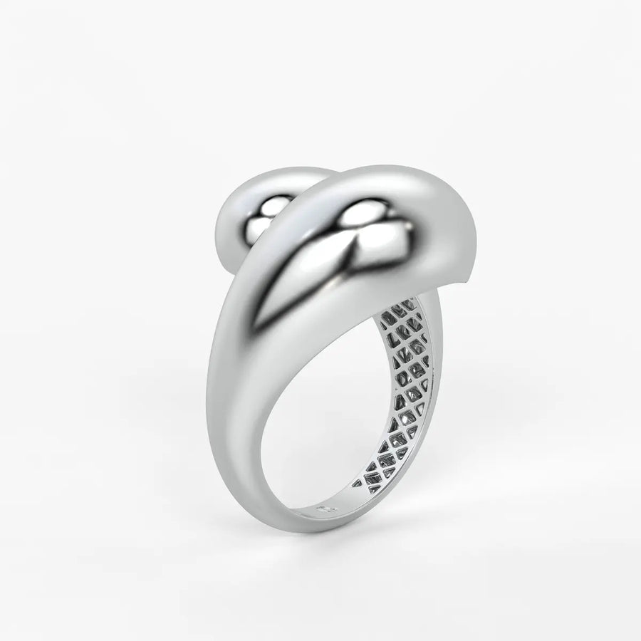 Double Disc Wrap Ladies Ring